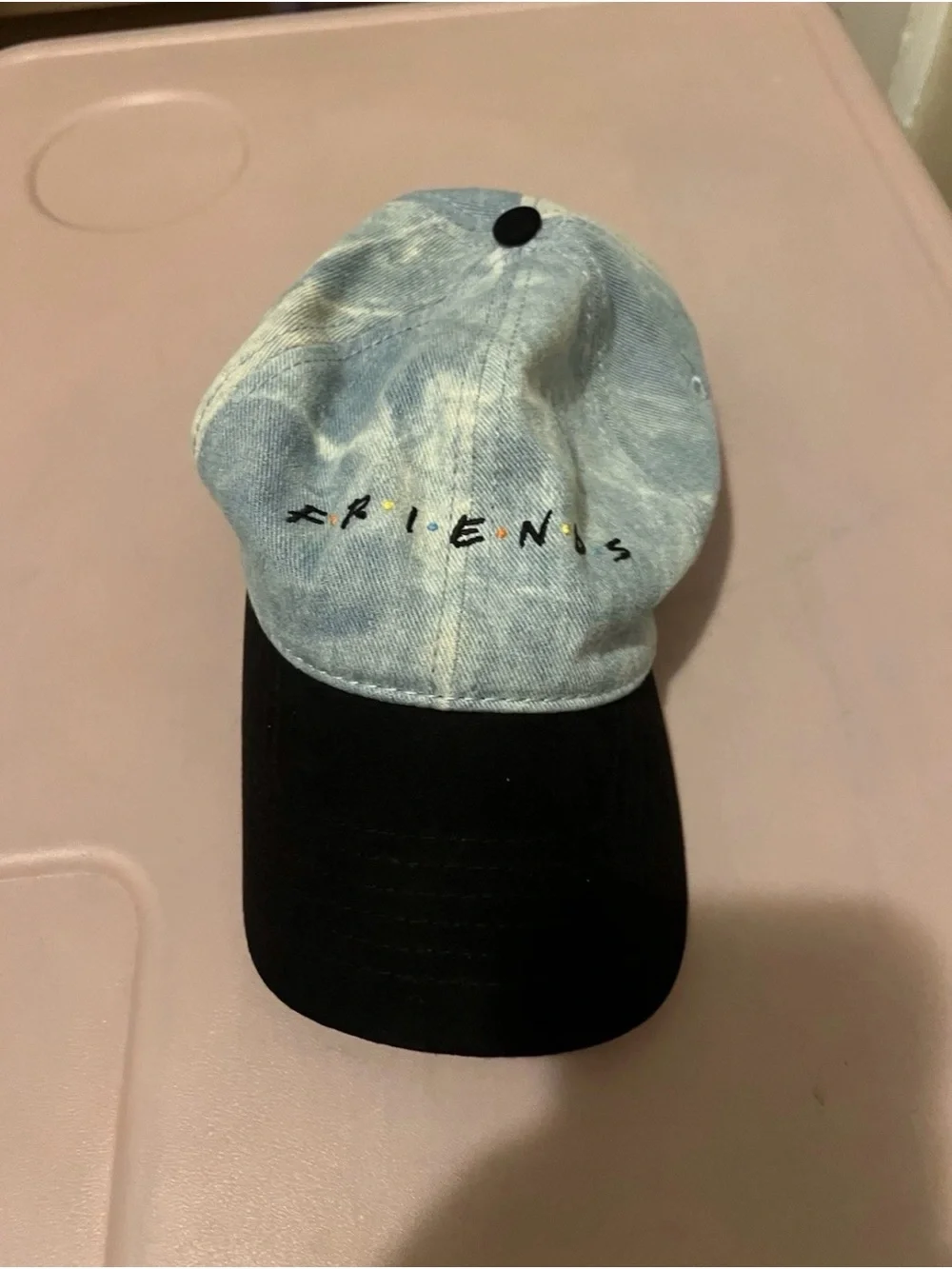 Friends TV Show Tie Dye Denim Baseball Cap Hat